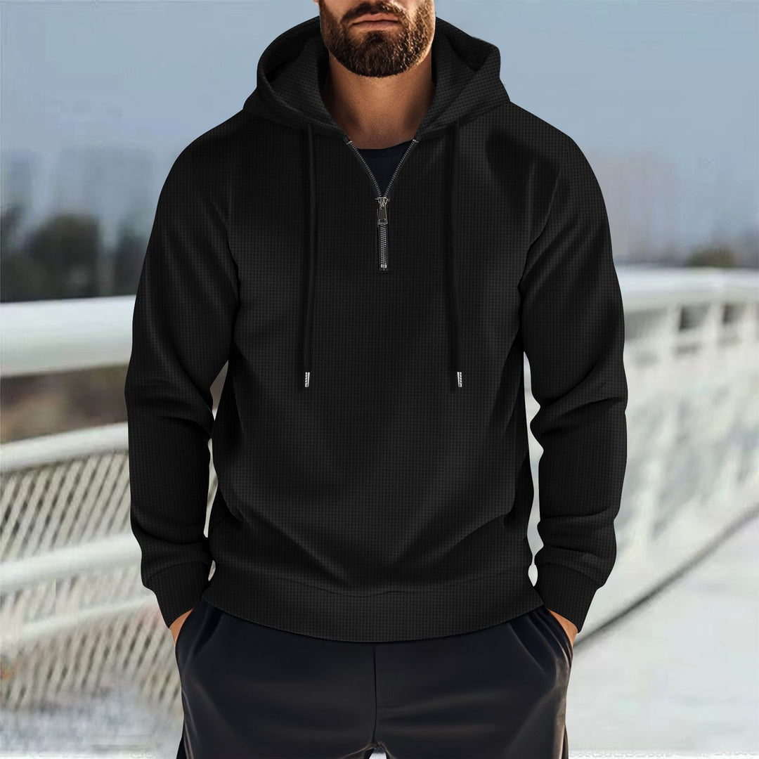Functional sweater for men with practical zipper and sporty design Lune London