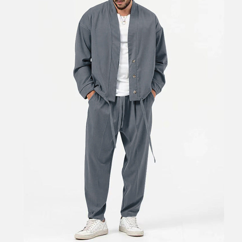 Men's stylish lightweight shirt jacket and casual pants Lune London