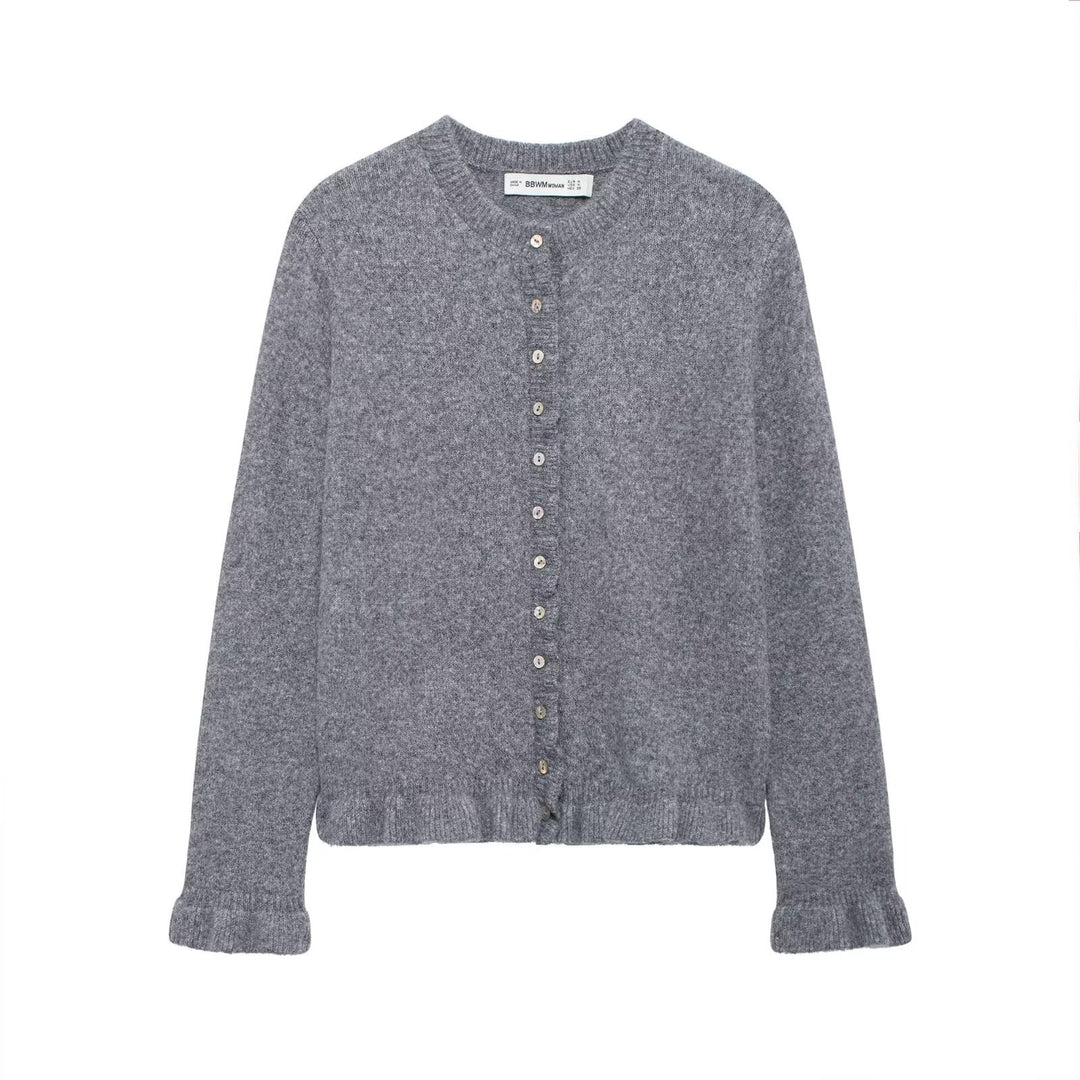 Ladies elegant cardigan with decorative buttons Lune London
