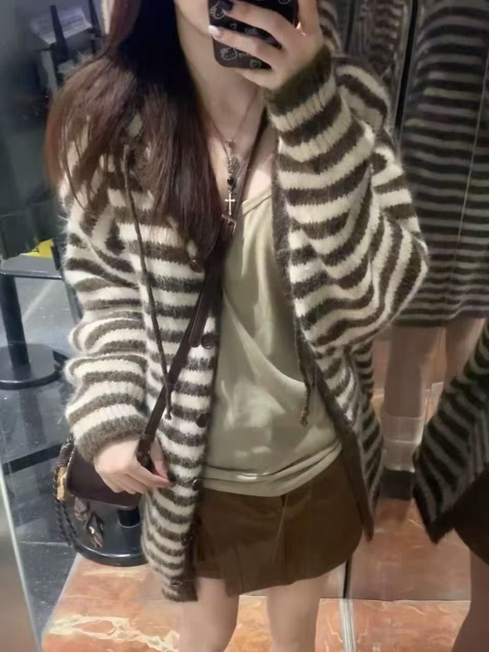 Cardigan en tricot à motifs pour femmes Chic & Stil