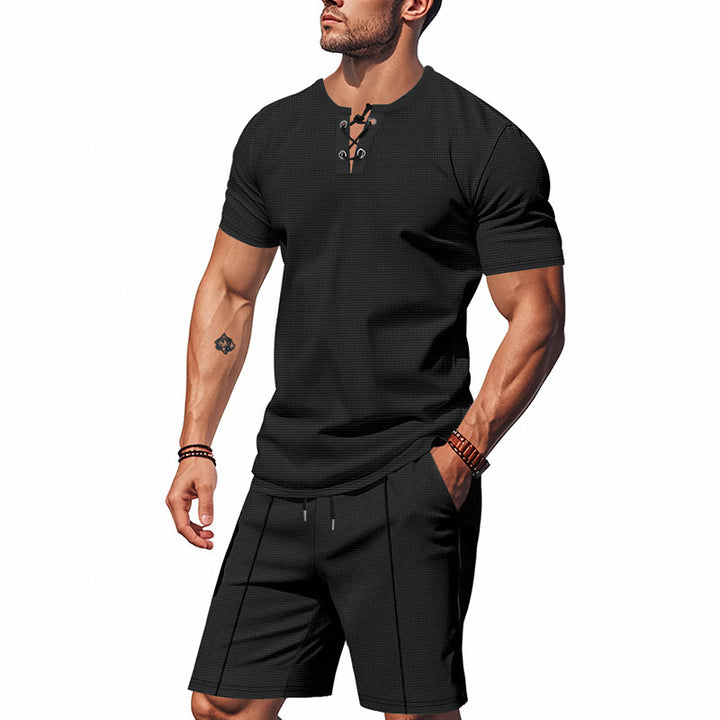 Men's leisure set with casual round neck and practical design Lune London