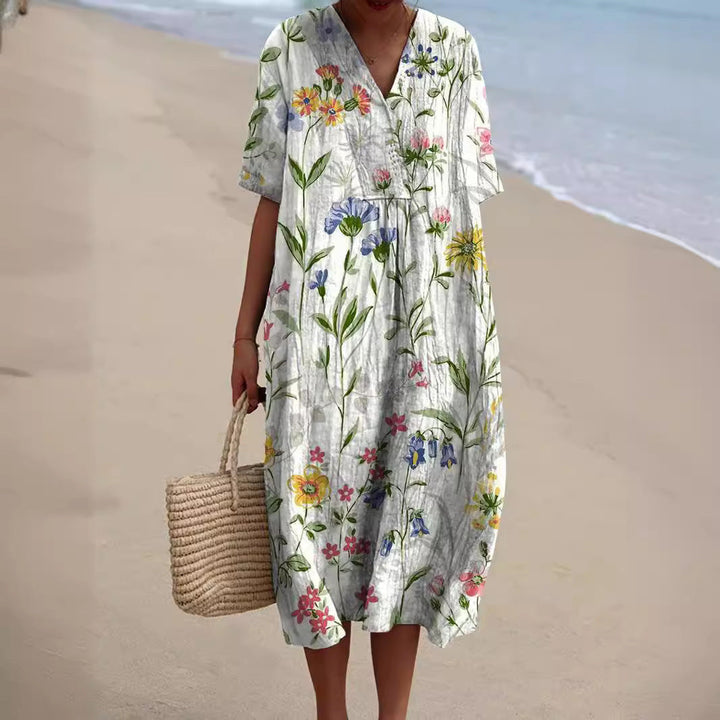 Lune London | Hannah Colorful Summer Dress with Flowers