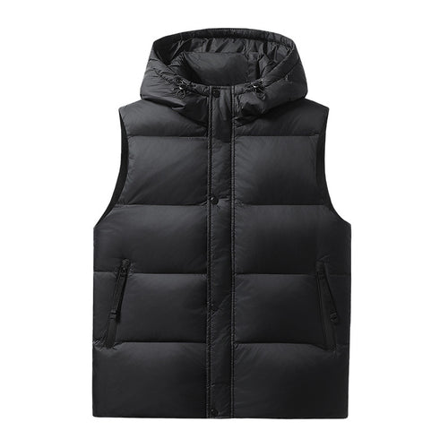 Quilted jacket for men with removable hood and deep pockets Amarae