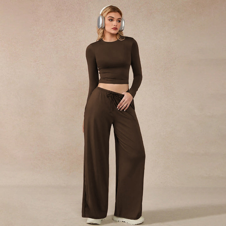 Pantalon de survêtement décontracté pour femmes avec coupe ample et taille élastique Chic & Stil