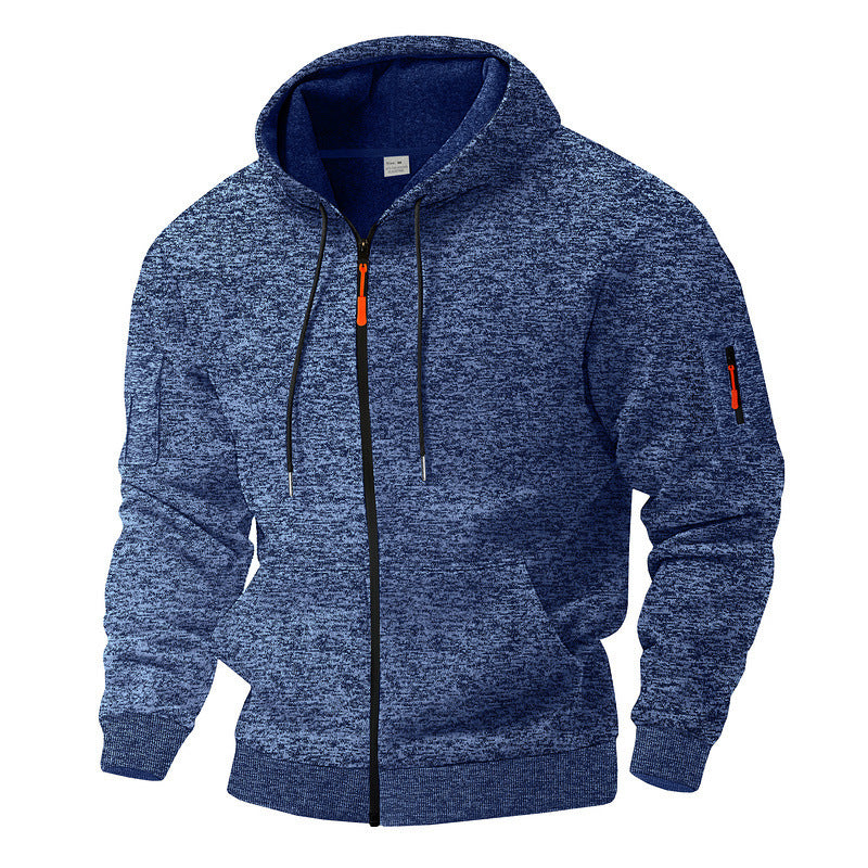 Sporty hoodie jacket for men with zip and practical pockets Lune London
