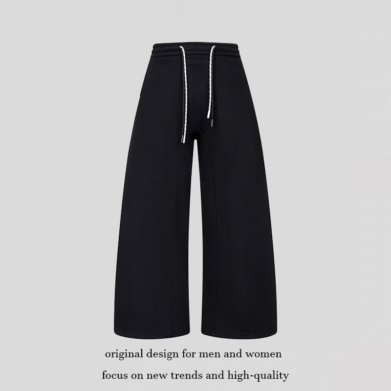 Women's Culotte Sweatpants with High Waist, Drawstring and Wide Leg Fit