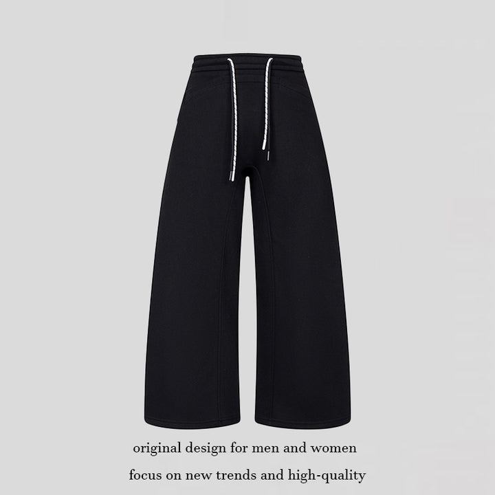 Women's Culotte Sweatpants with High Waist, Drawstring and Wide Leg Fit