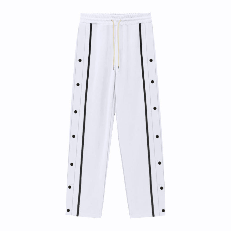 Men's sports training pants with snap button details Lune London