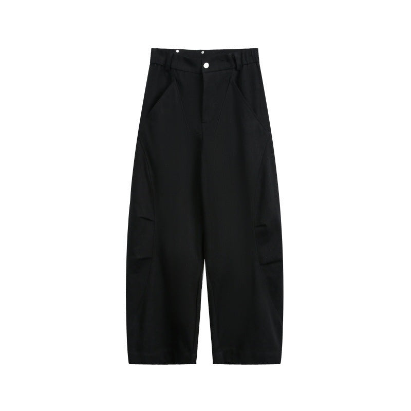 Unisex Wide Cropped Cargo Pants with High Waist and Utility Pockets Amarae
