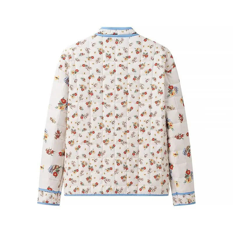 Ladies Blossom Stitched Padded Jacket with Practical Pocket and Modern Cut Lune London