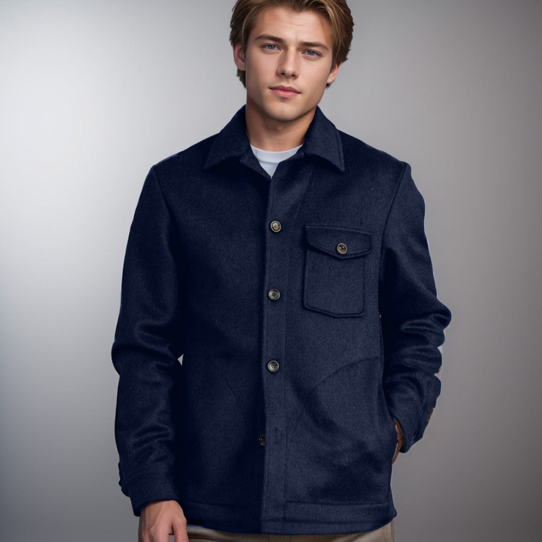 Wool jacket for men with practical chest pocket Lune London