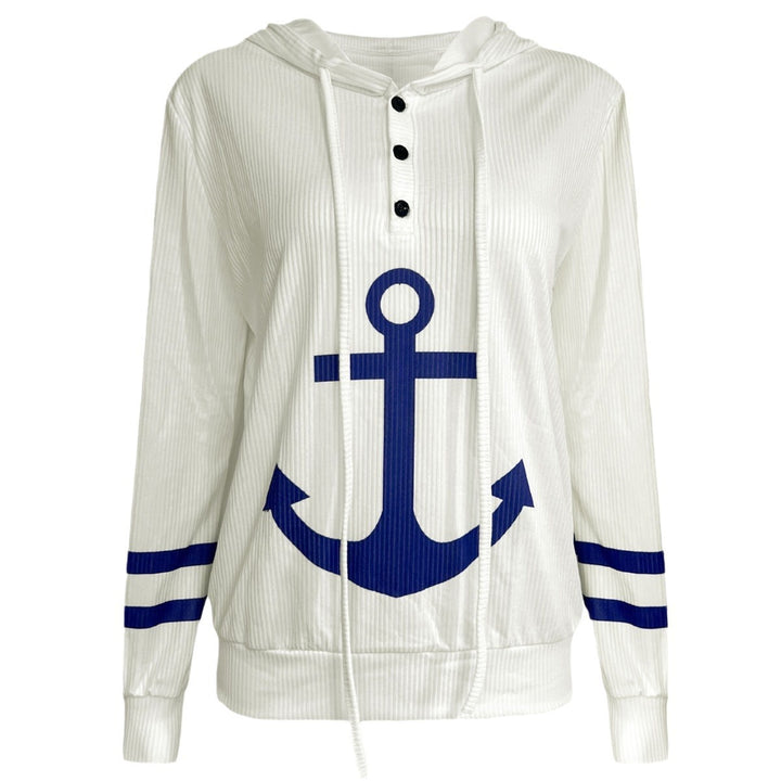 Ladies' hoodie with chic and stylish nautical graphic design