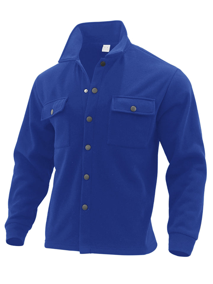 High-quality fleece leisure jacket for men with functional chest pockets and modern design Lune London