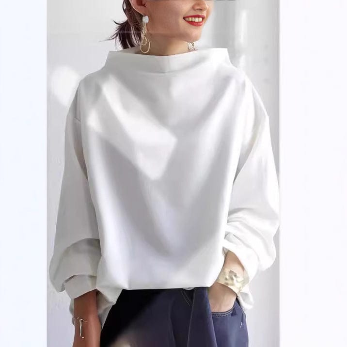 Lune London | Elegant Loose-Fit Turtleneck Blouse