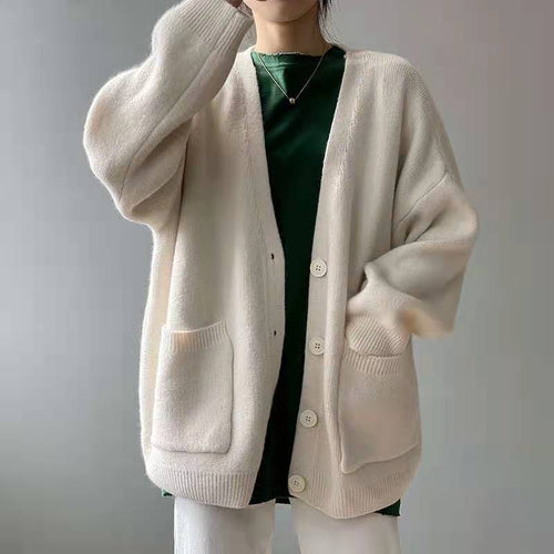Cardigan femme avec col en V et poches pratiques Chic & Stil 1771687738