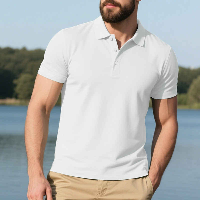 Men's sports polo in breathable functional material Lune London