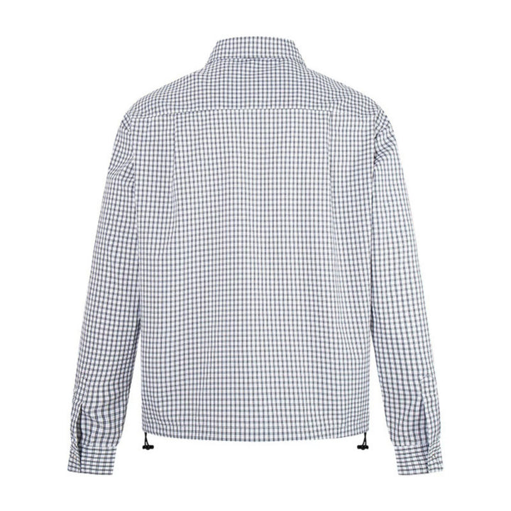 Men's checked shirt with full button placket, adjustable hem, and Kent collar Amarae
