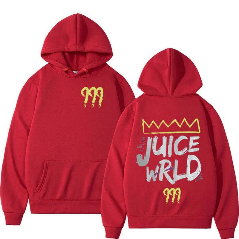 Women's hoodie with modern kangaroo pocket design and striking graphic print Chic & Stil