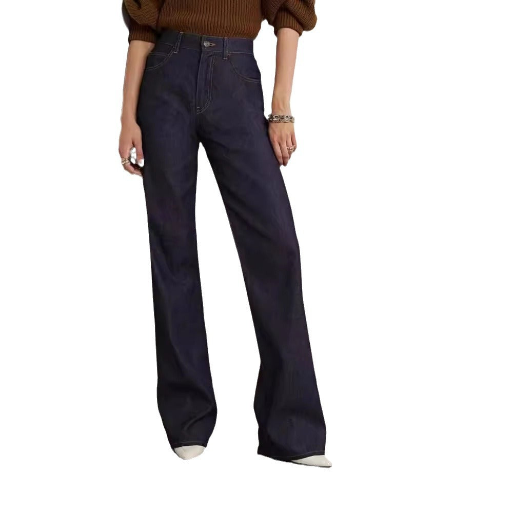 Jeans larges taille haute pour femmes Chic & Stil