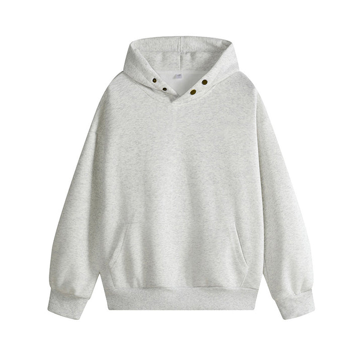 Hooded sweatshirt for women with innovative cut and practical snap buttons Lune London