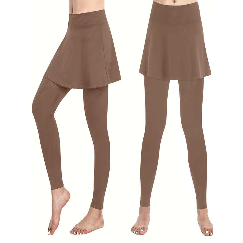 Women Leggings with Integrated Skirt Cut Lune London