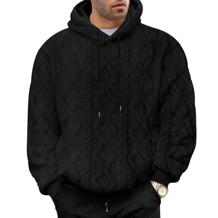 Men's cozy hooded sweater in waffle structure Amarae