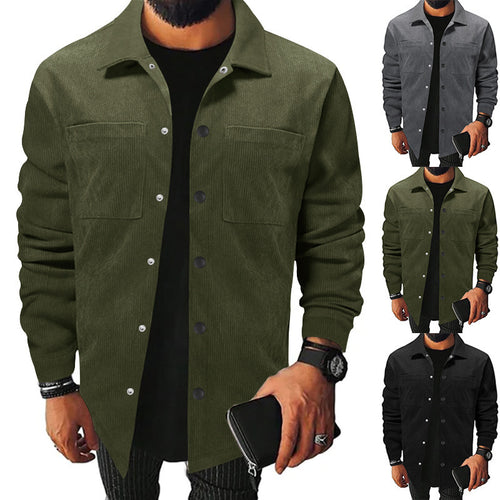 Corduroy jacket for men with practical pockets and button detail Amarae
