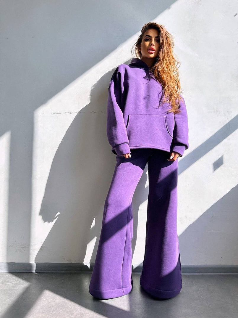 Ladies Cool Oversized Hoodie and Wide Leisure Pants Lune London
