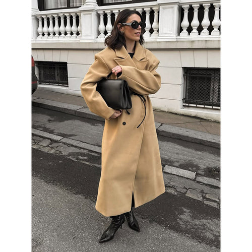 Elegant women's wool coat with a modern retro design Amarae