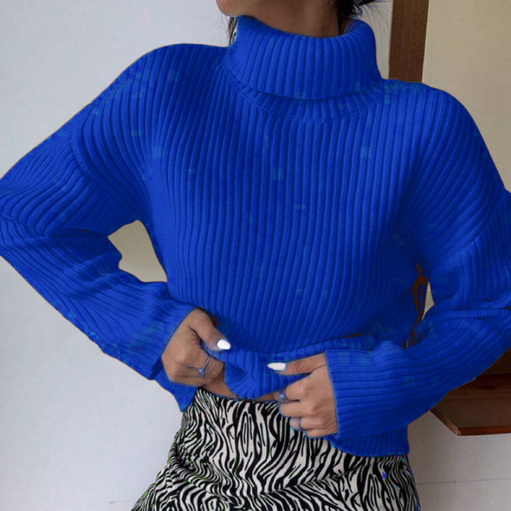 High-quality ribbed knit turtleneck sweater for women Lune London