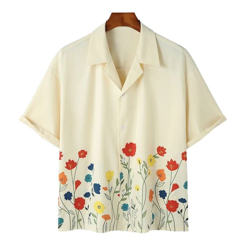 Short sleeve shirt for men with floral pattern and high-quality fabric Lune London