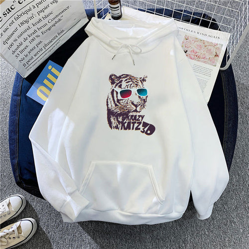 Women's hoodie with stylish tiger motif Chic & Stil