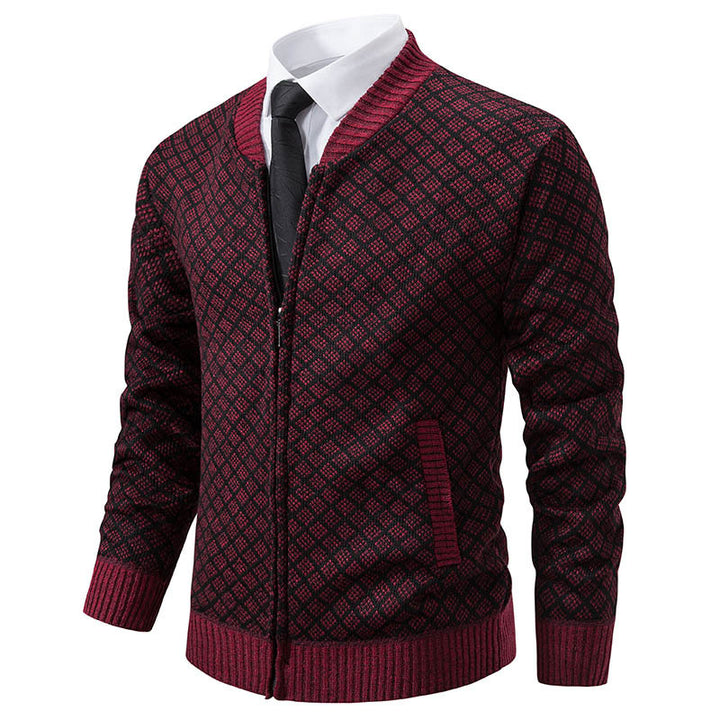 Elegant knitted blazer for men with fine structure Lune London