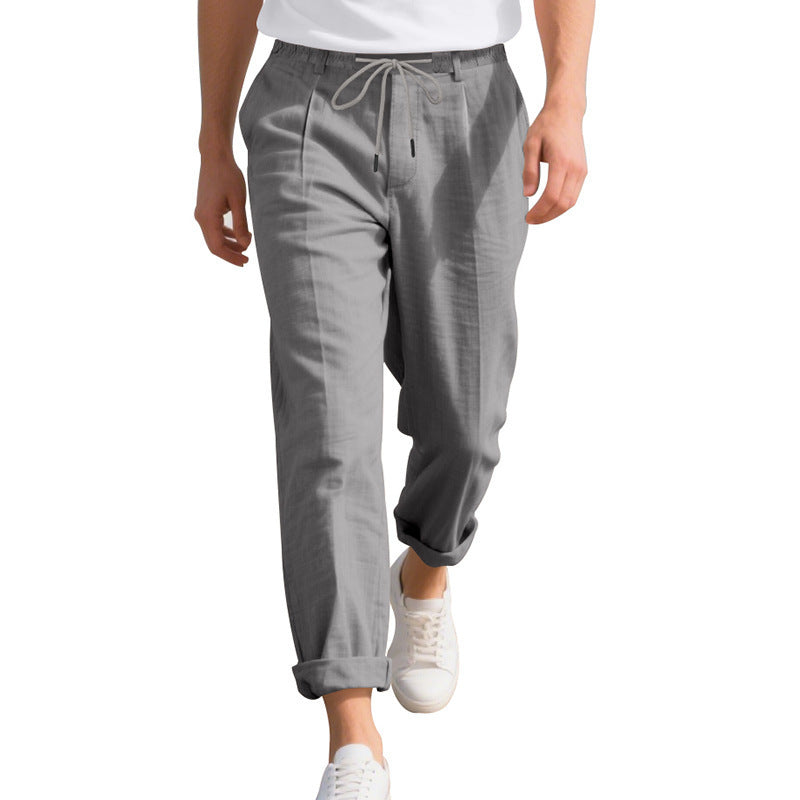 Casual chino pants for men with elastic waistband and practical side pockets Lune London