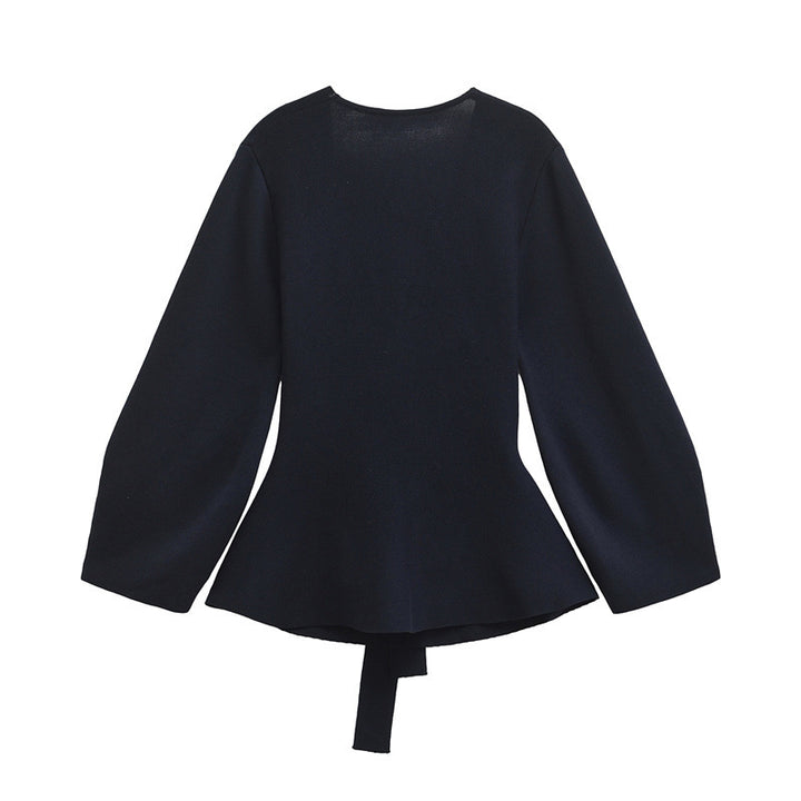 Trendy wrap jacket for women with tied belt Lune London