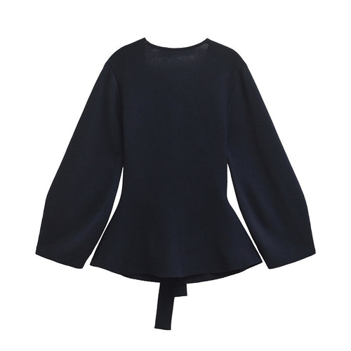 Trendy wrap jacket for women with tied belt Amarae