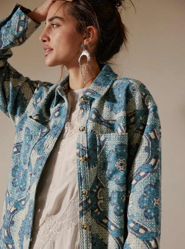 Lune London Women's Cotton Patterned Shirt