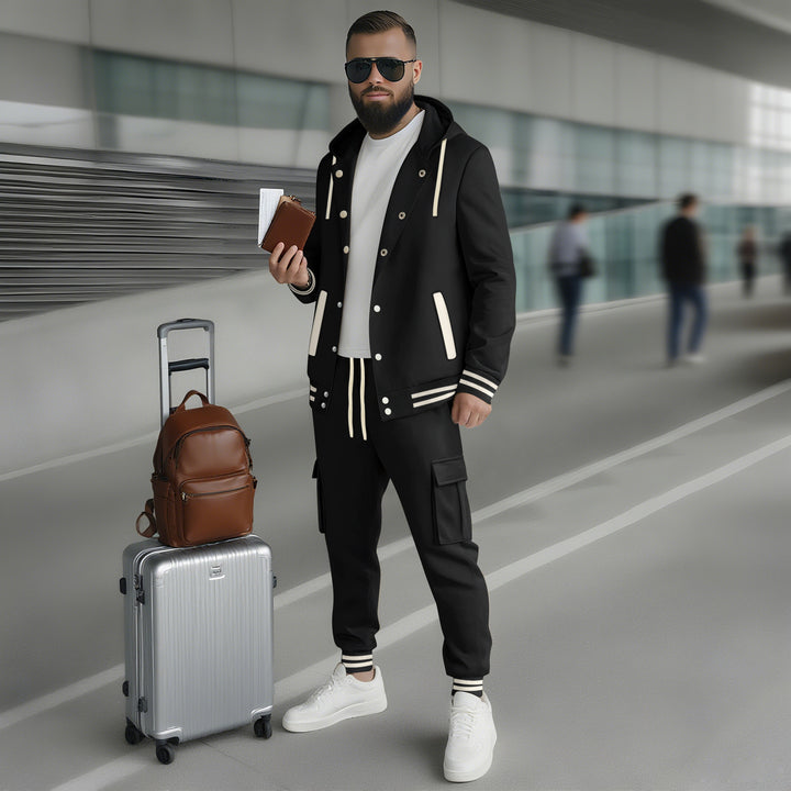 Sports leisure set for men with functional pockets and hood Lune London