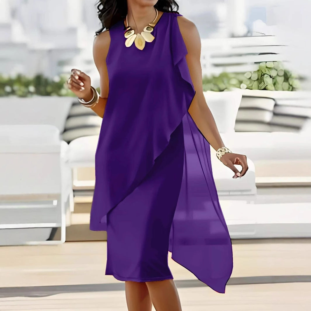 Asymmetrical maxi dress Damen Lune London