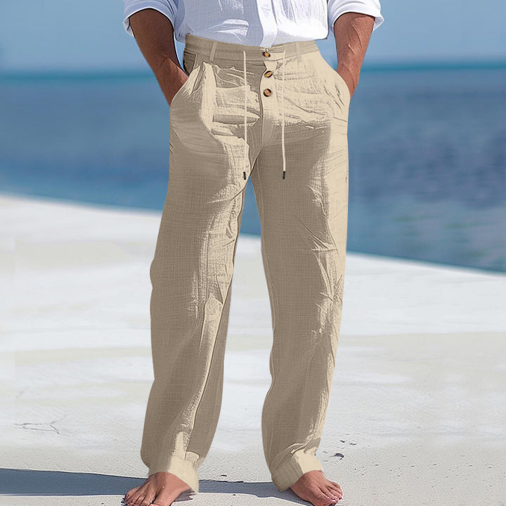 Casual beach pants for men with adjustable waist and practical pockets Lune London