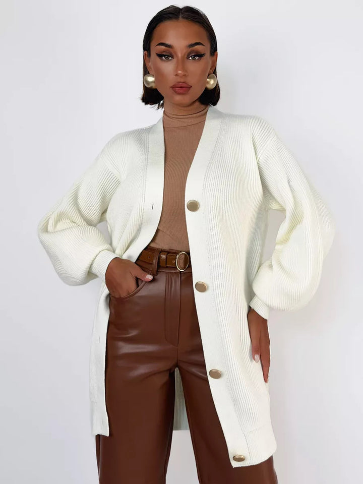 Gilet pour femmes avec des manches volumineuses et des détails de boutons décoratifs Chic & Stil
