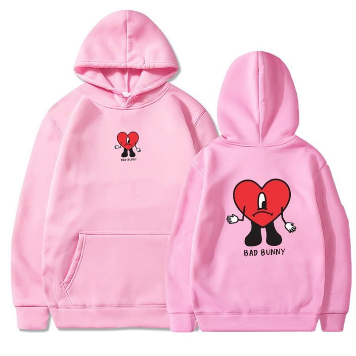Hooded sweatshirt for women with creative heart pattern Lune London