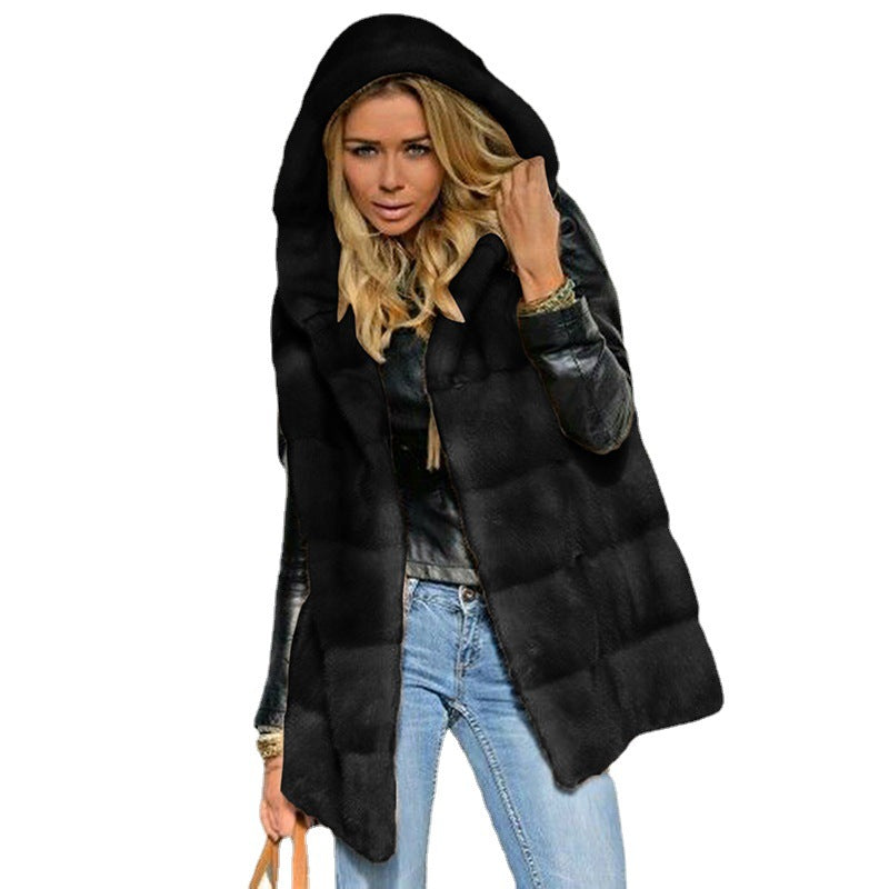 Fleece vest for ladies with hood Amarae
