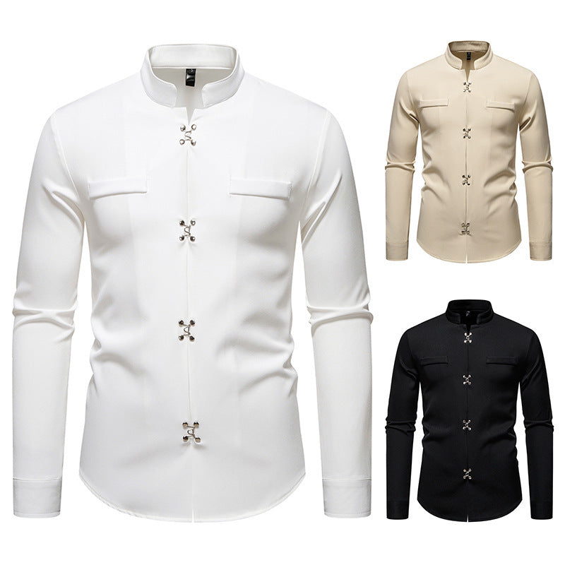 Men's Shirt with Asian Button Design Lune London