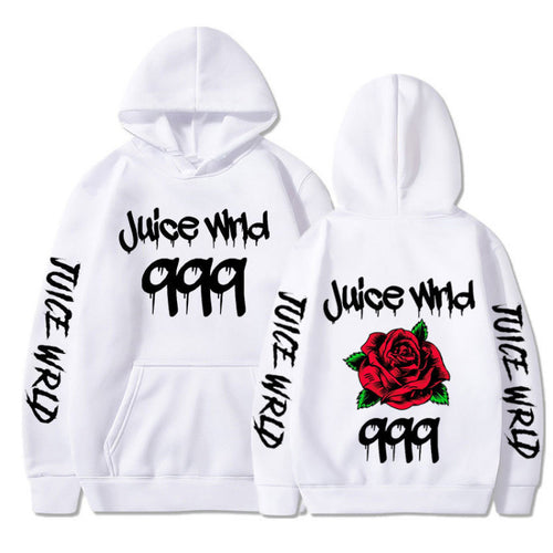 Women’s hoodie with striking graphic design and romantic rose motif Amarae