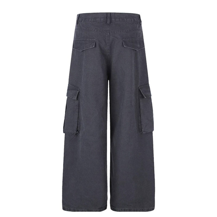 Women Wide High-Waist Cargo Pants with Large Flap Pockets and Utility Details Amarae