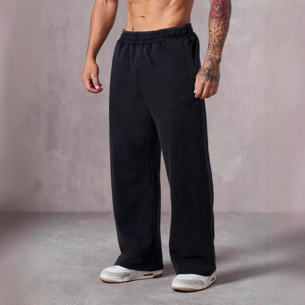 Men's relaxed leisure pants with wide cut and elastic waistband Chic & Stil