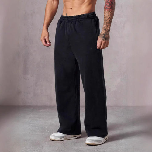Men's relaxed leisure pants with wide cut and elastic waistband Chic & Stil