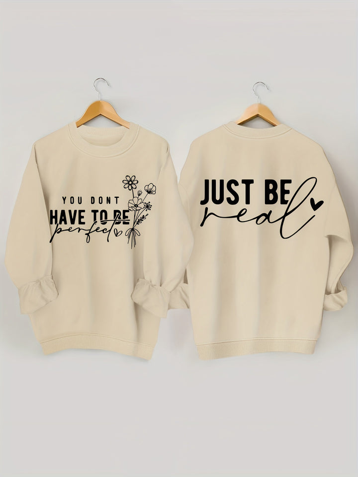 Sweat femme décontracté avec des messages inspirants Chic & Stil