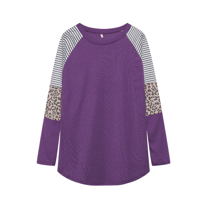 Chemisier long à manches longues pour femmes avec imprimé animal et design à rayures modernes Chic & Stil